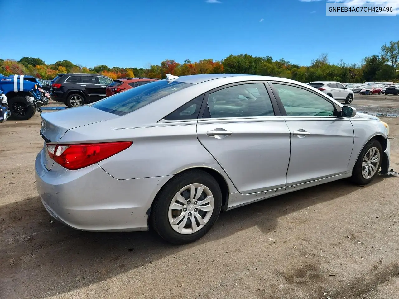 2012 HYUNDAI SONATA VIN 5NPEB4AC7CH429496 — фото 3