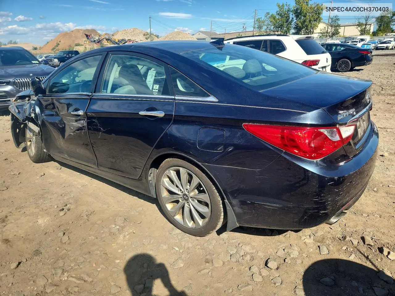 2012 HYUNDAI SONATA VIN 5NPEC4AC0CH370403 — фото 2