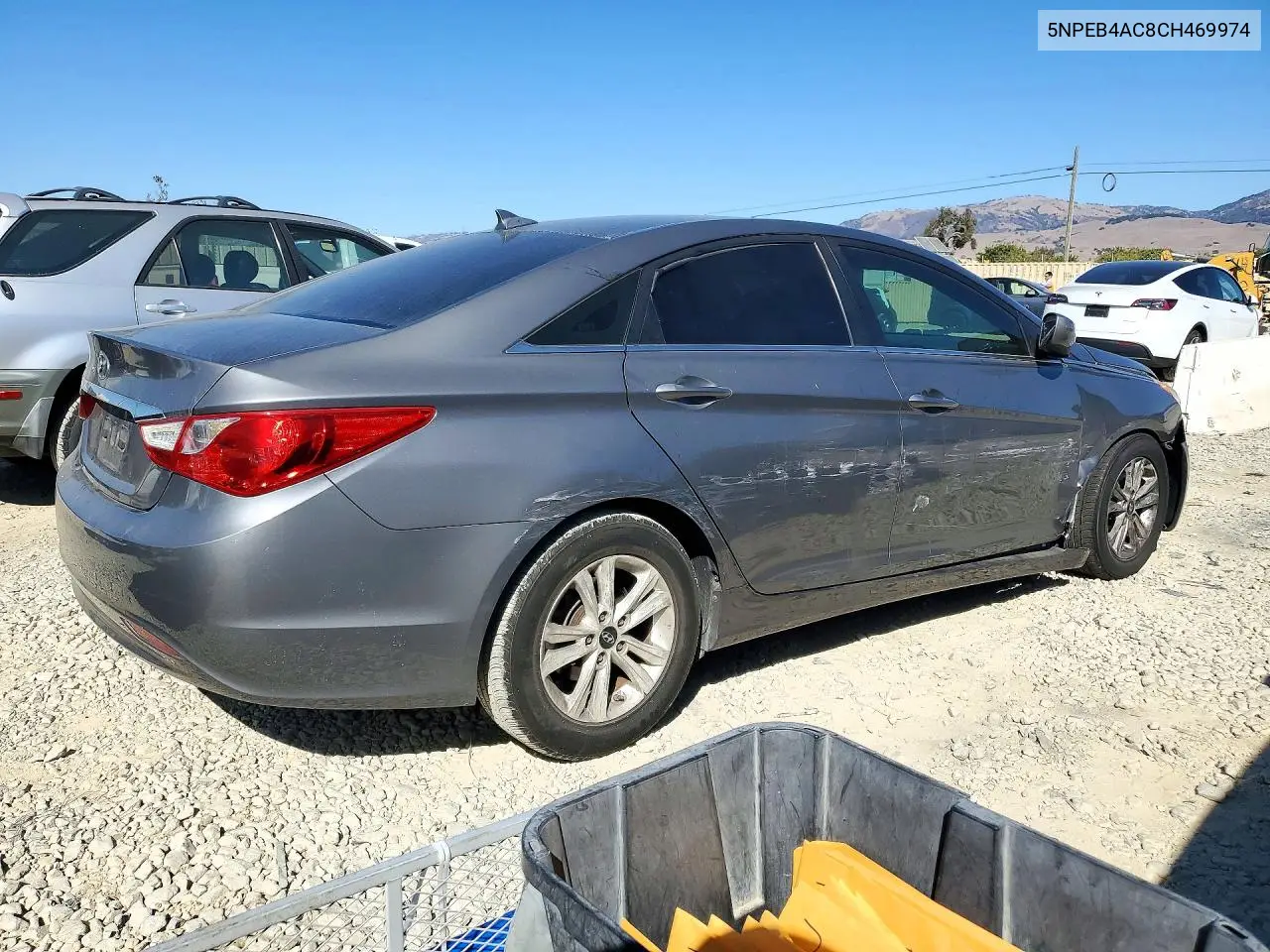 2012 HYUNDAI SONATA VIN 5NPEB4AC8CH469974 — фото 3