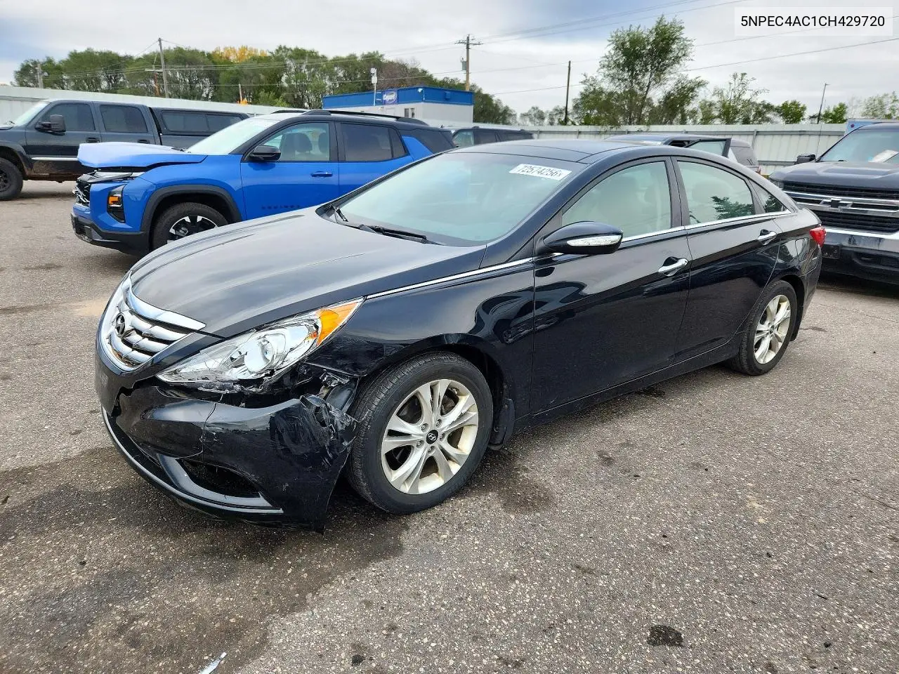 HYUNDAI SONATA 2012, VIN 5NPEC4AC1CH429720