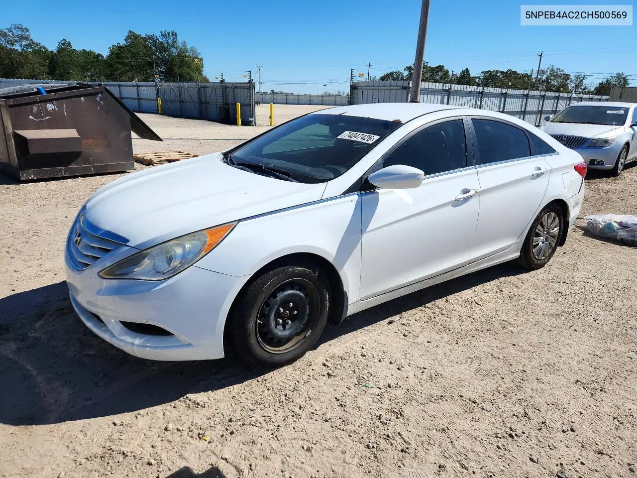 HYUNDAI SONATA 2012, VIN 5NPEB4AC2CH500569