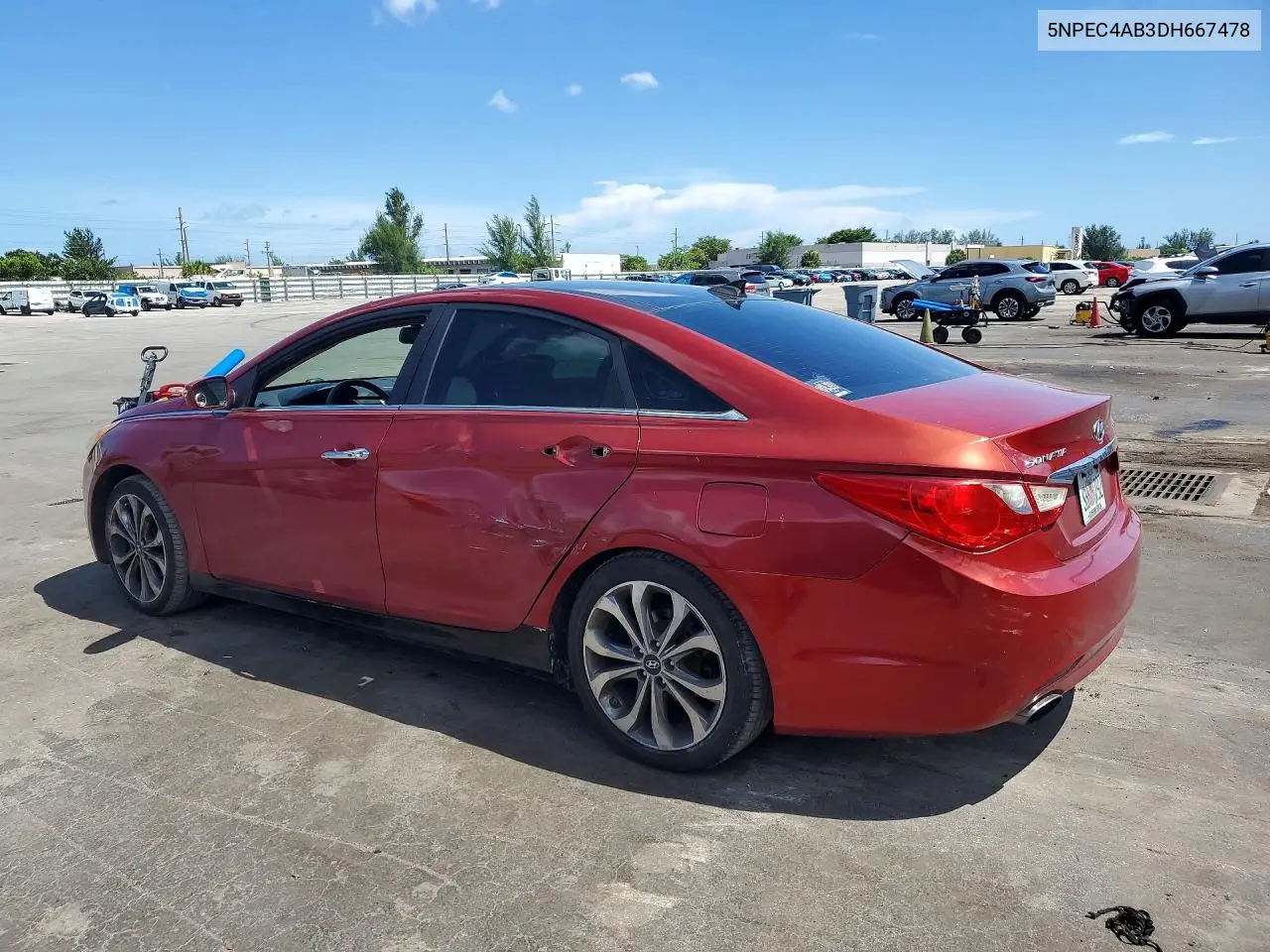 2013 HYUNDAI SONATA VIN 5NPEC4AB3DH667478 — фото 2