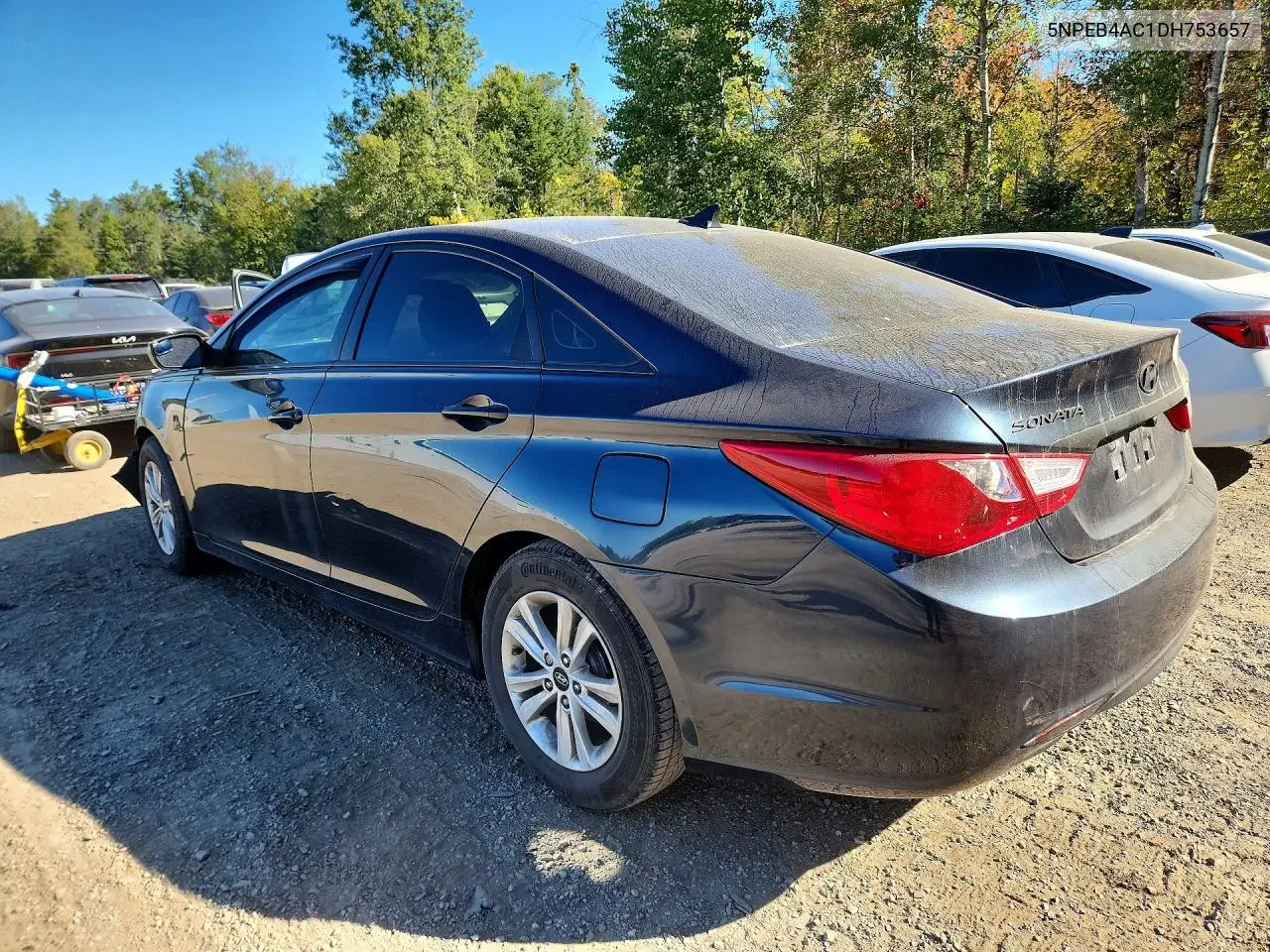 2013 HYUNDAI SONATA VIN 5NPEB4AC1DH753657 — фото 2