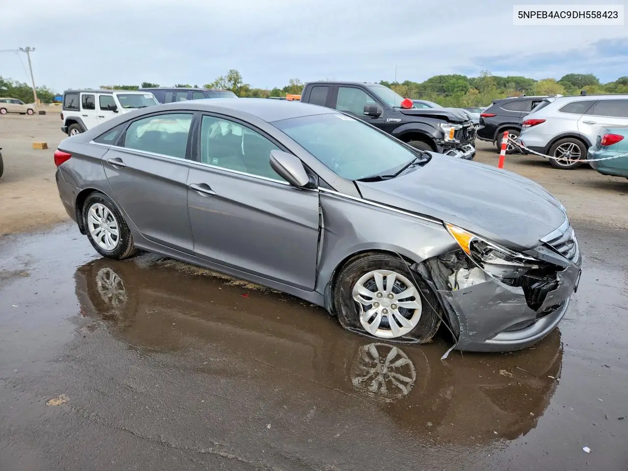 2013 HYUNDAI SONATA VIN 5NPEB4AC9DH558423 — фото 4
