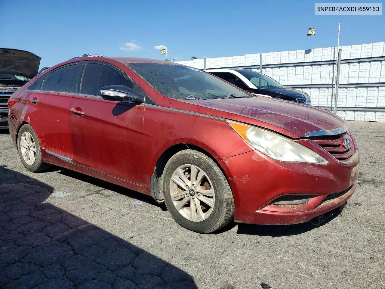 2013 HYUNDAI SONATA VIN 5NPEB4ACXDH659163 — фото 4