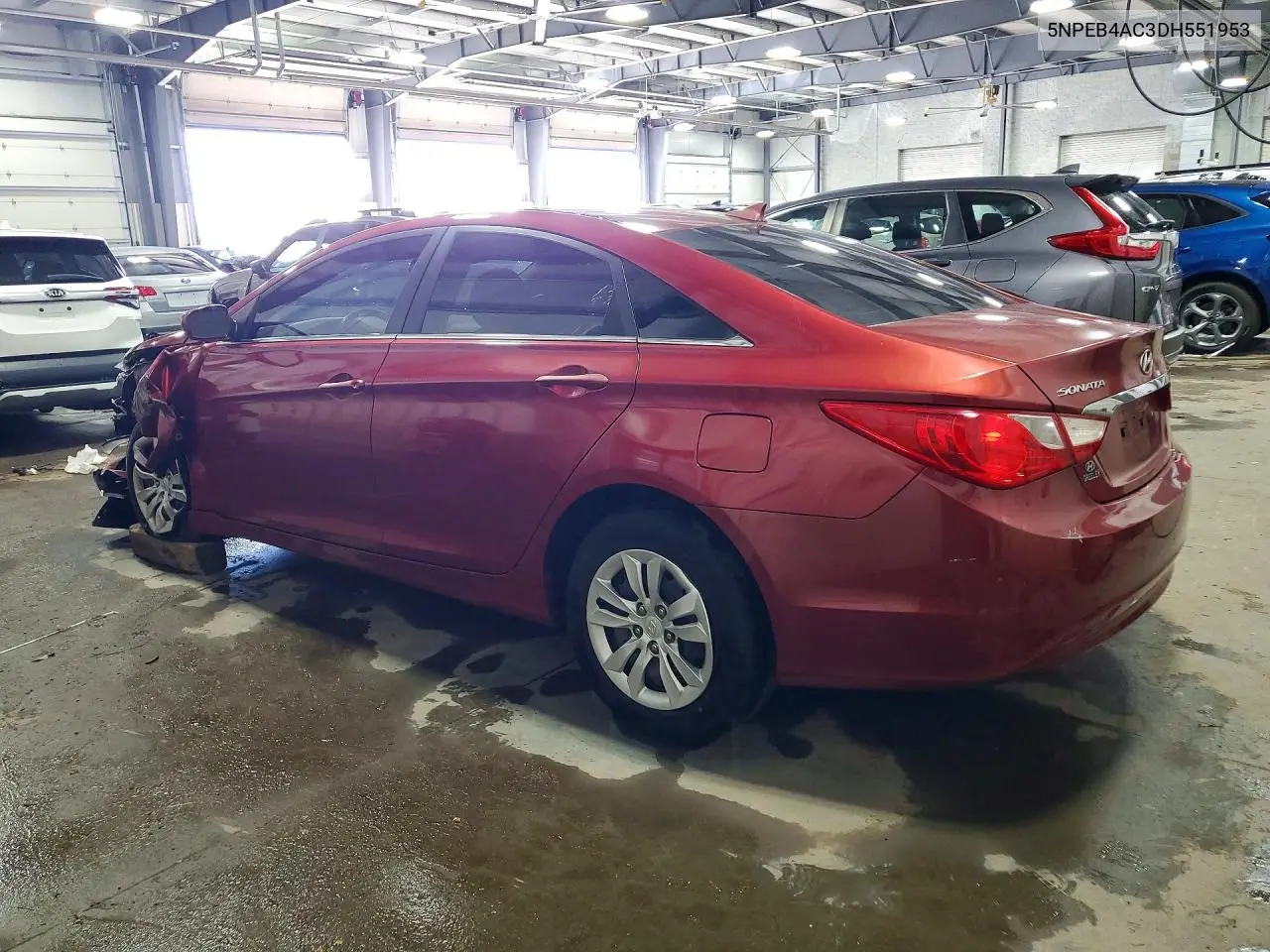 2013 HYUNDAI SONATA VIN 5NPEB4AC3DH551953 — фото 2
