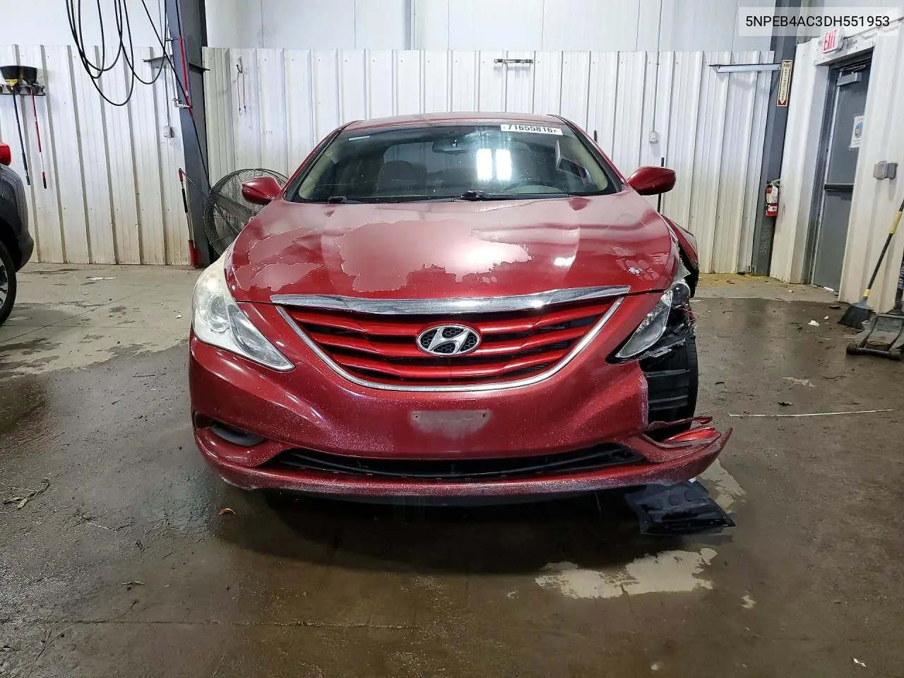 2013 HYUNDAI SONATA VIN 5NPEB4AC3DH551953 — фото 5