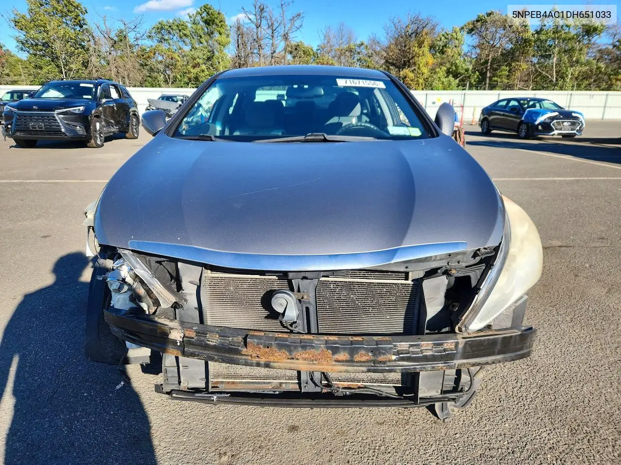 2013 HYUNDAI SONATA VIN 5NPEB4AC1DH651033 — фото 5