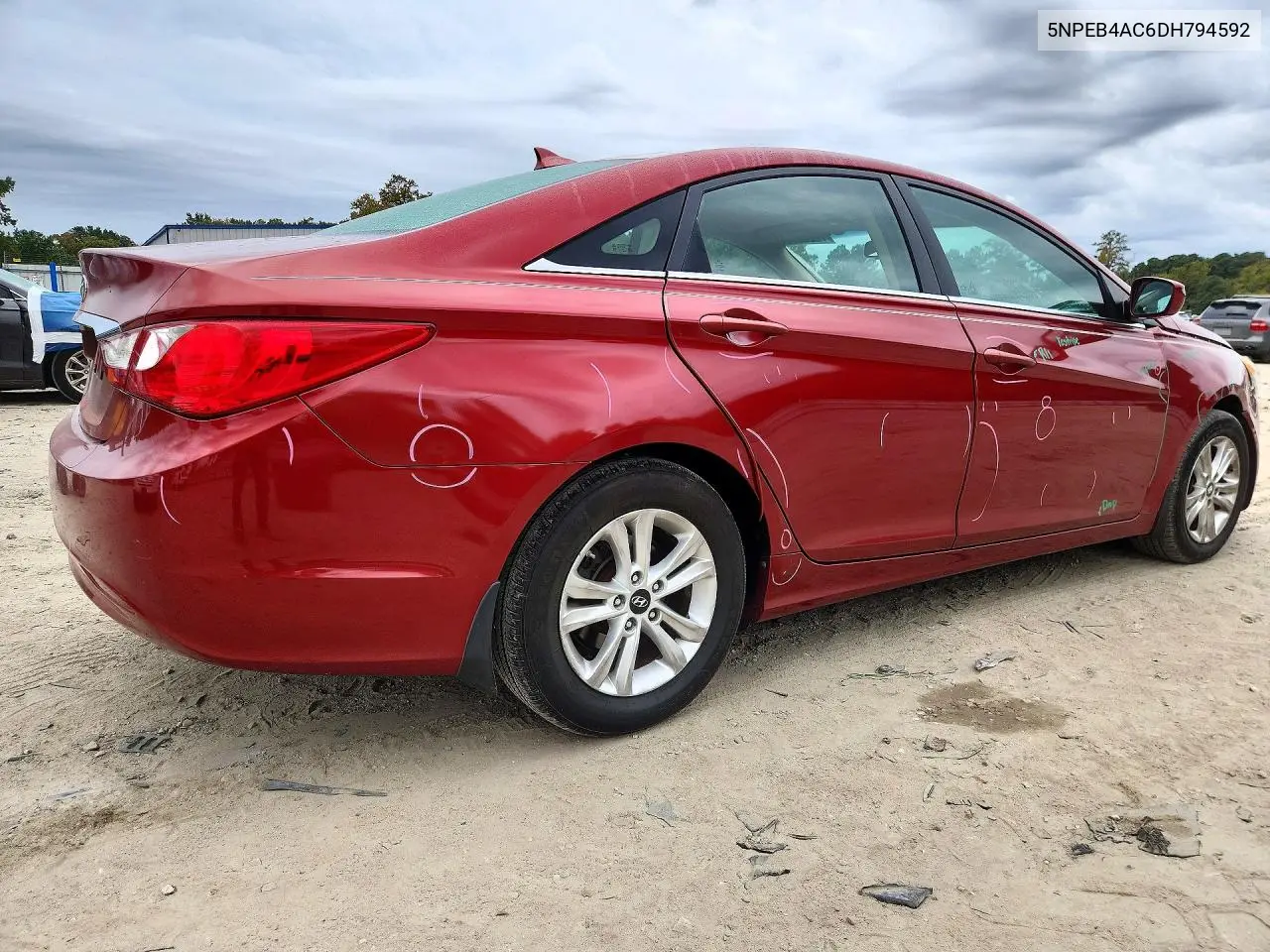 2013 HYUNDAI SONATA VIN 5NPEB4AC6DH794592 — фото 3