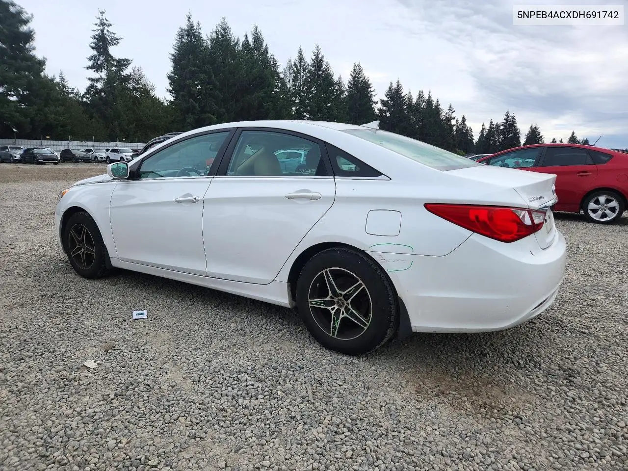 2013 HYUNDAI SONATA VIN 5NPEB4ACXDH691742 — фото 2