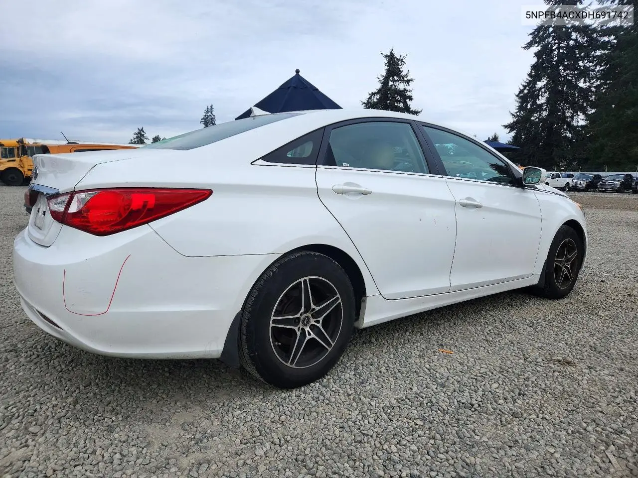 2013 HYUNDAI SONATA VIN 5NPEB4ACXDH691742 — фото 3