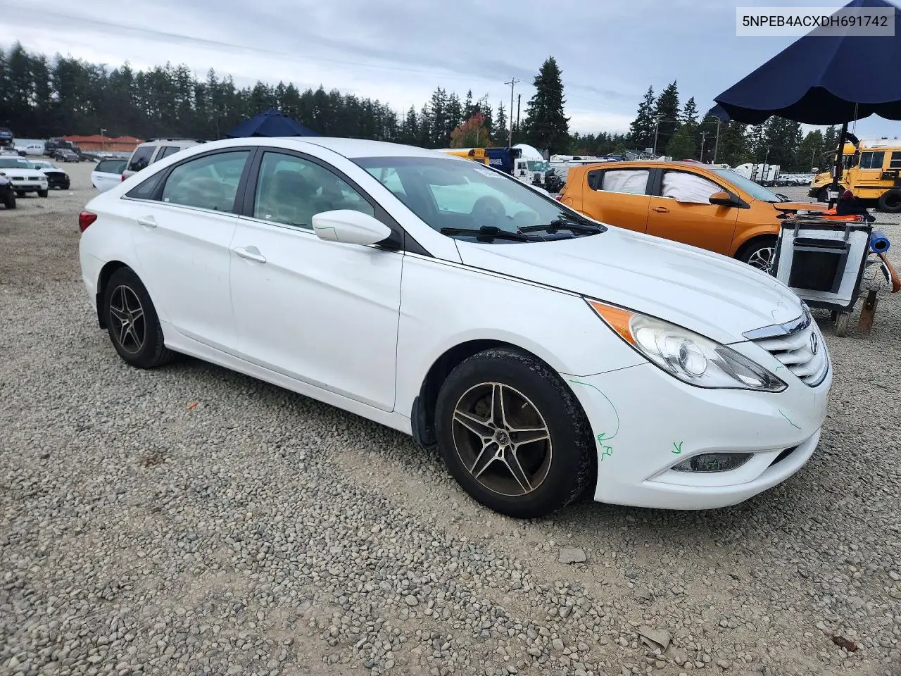2013 HYUNDAI SONATA VIN 5NPEB4ACXDH691742 — фото 4