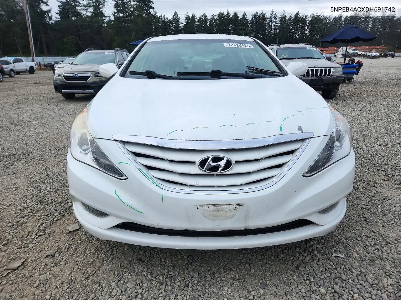 2013 HYUNDAI SONATA VIN 5NPEB4ACXDH691742 — фото 5