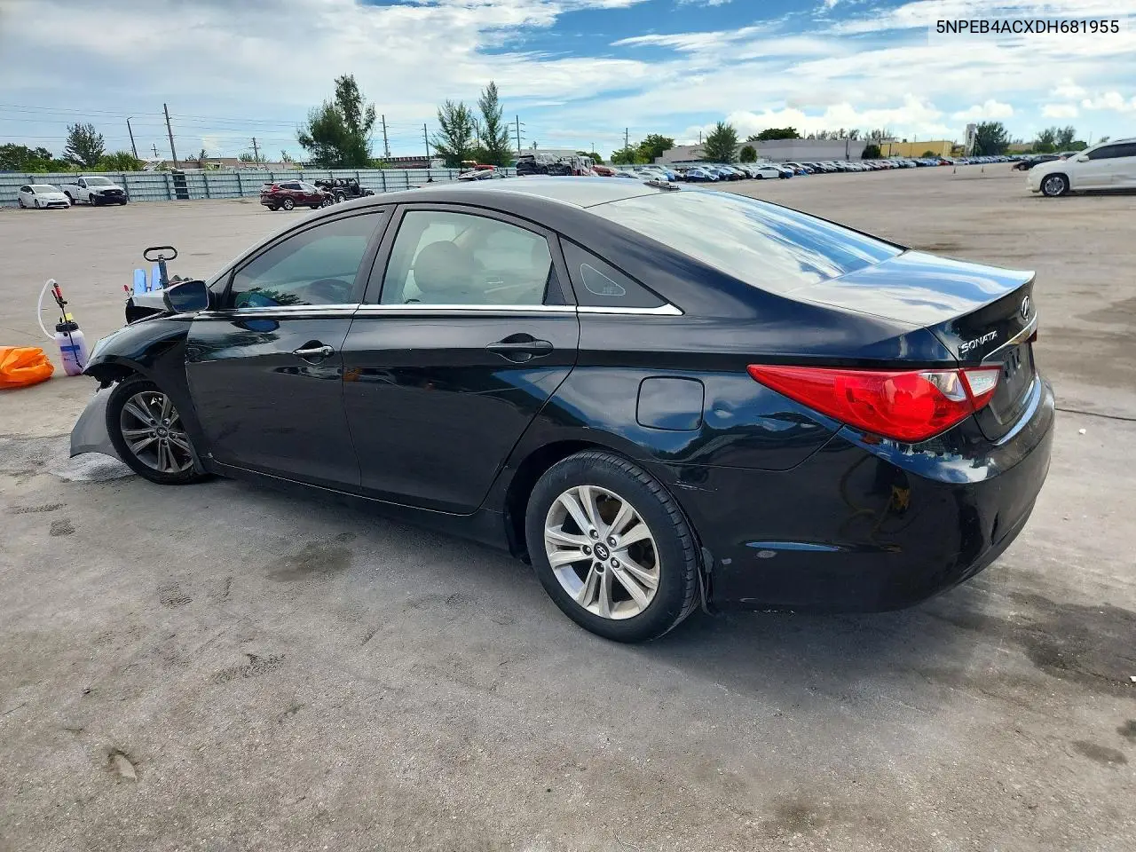 2013 HYUNDAI SONATA VIN 5NPEB4ACXDH681955 — фото 2