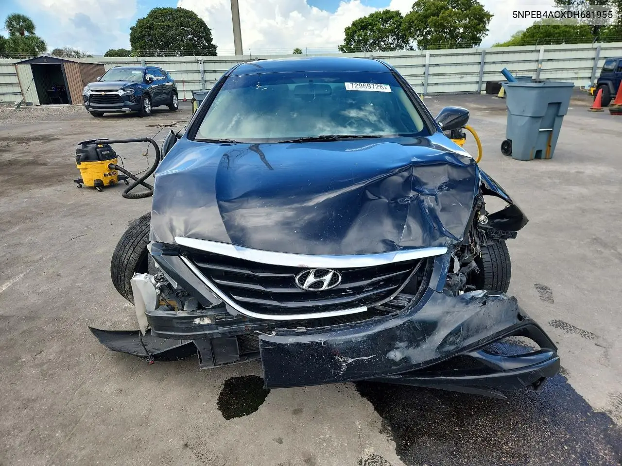 2013 HYUNDAI SONATA VIN 5NPEB4ACXDH681955 — фото 5