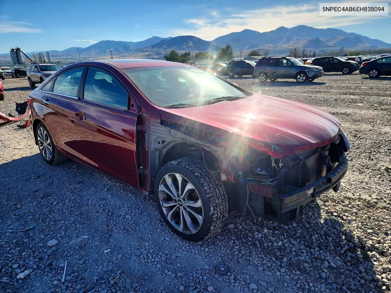 2014 HYUNDAI SONATA VIN 5NPEC4AB6EH838094 — фото 4