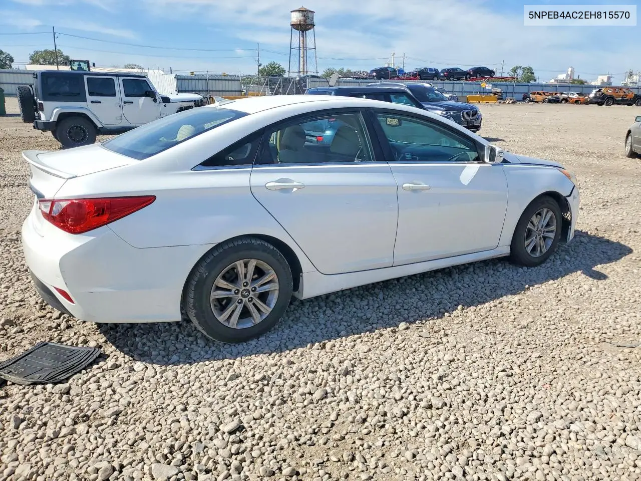 2014 HYUNDAI SONATA VIN 5NPEB4AC2EH815570 — фото 3