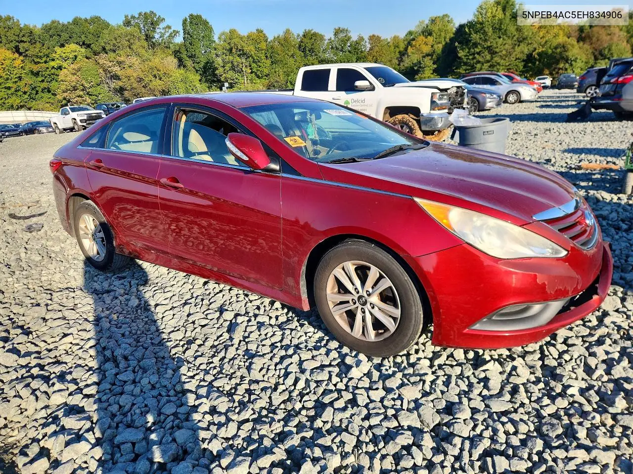 2014 HYUNDAI SONATA VIN 5NPEB4AC5EH834906 — фото 4