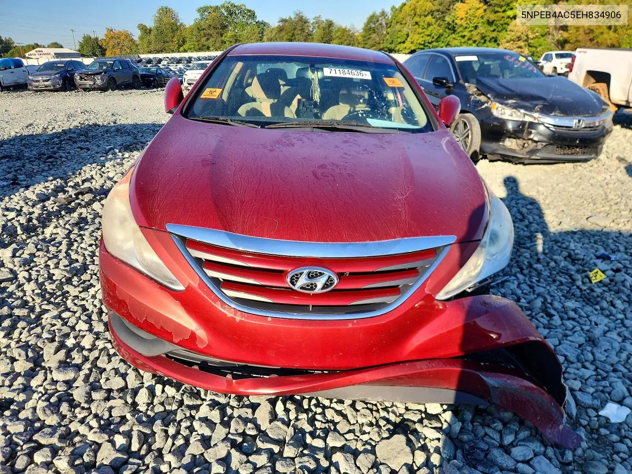 2014 HYUNDAI SONATA VIN 5NPEB4AC5EH834906 — фото 5