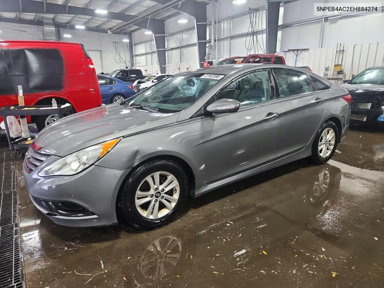 HYUNDAI SONATA 2014, VIN 5NPEB4AC2EH884274