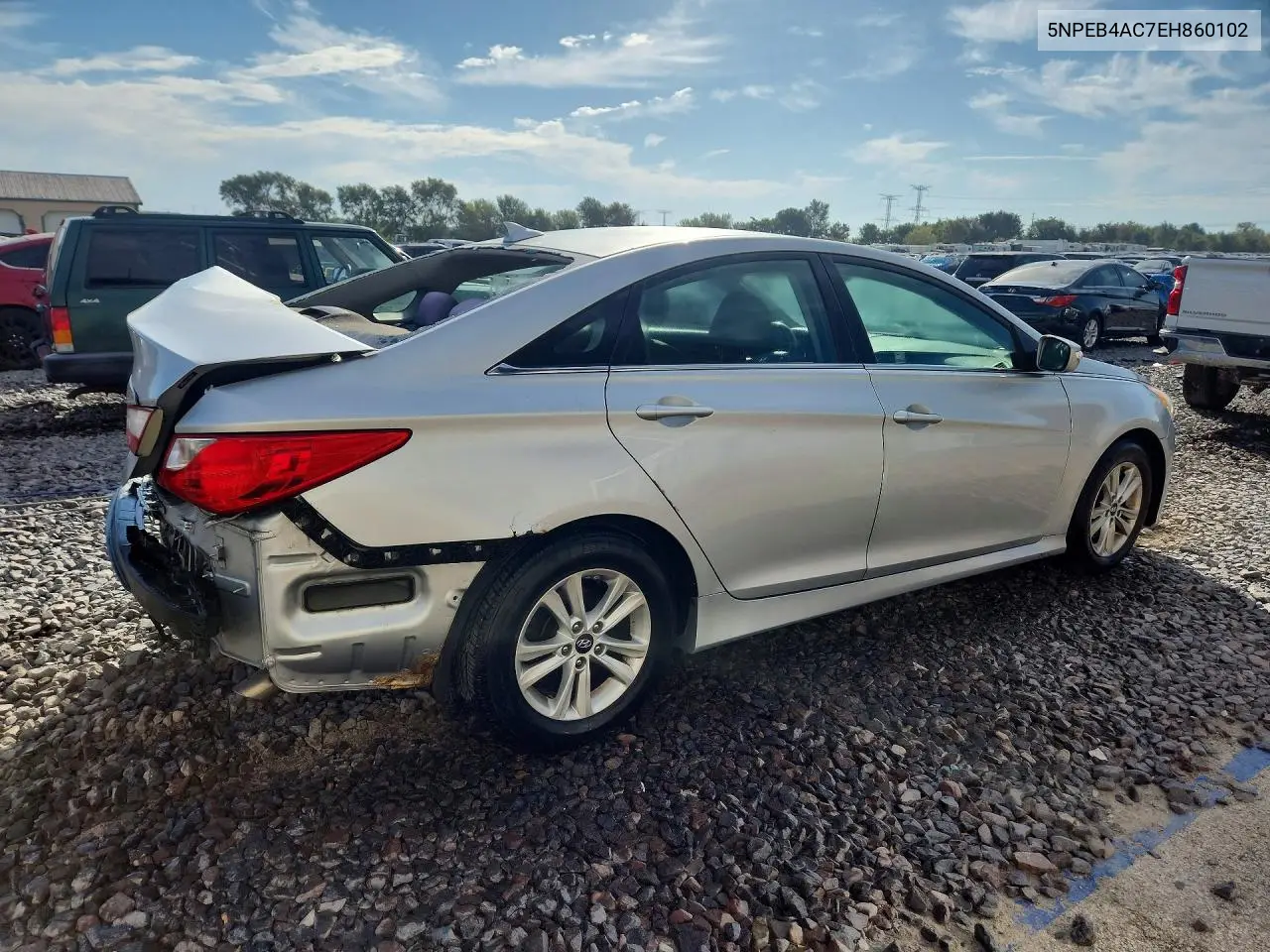 2014 HYUNDAI SONATA VIN 5NPEB4AC7EH860102 — фото 3