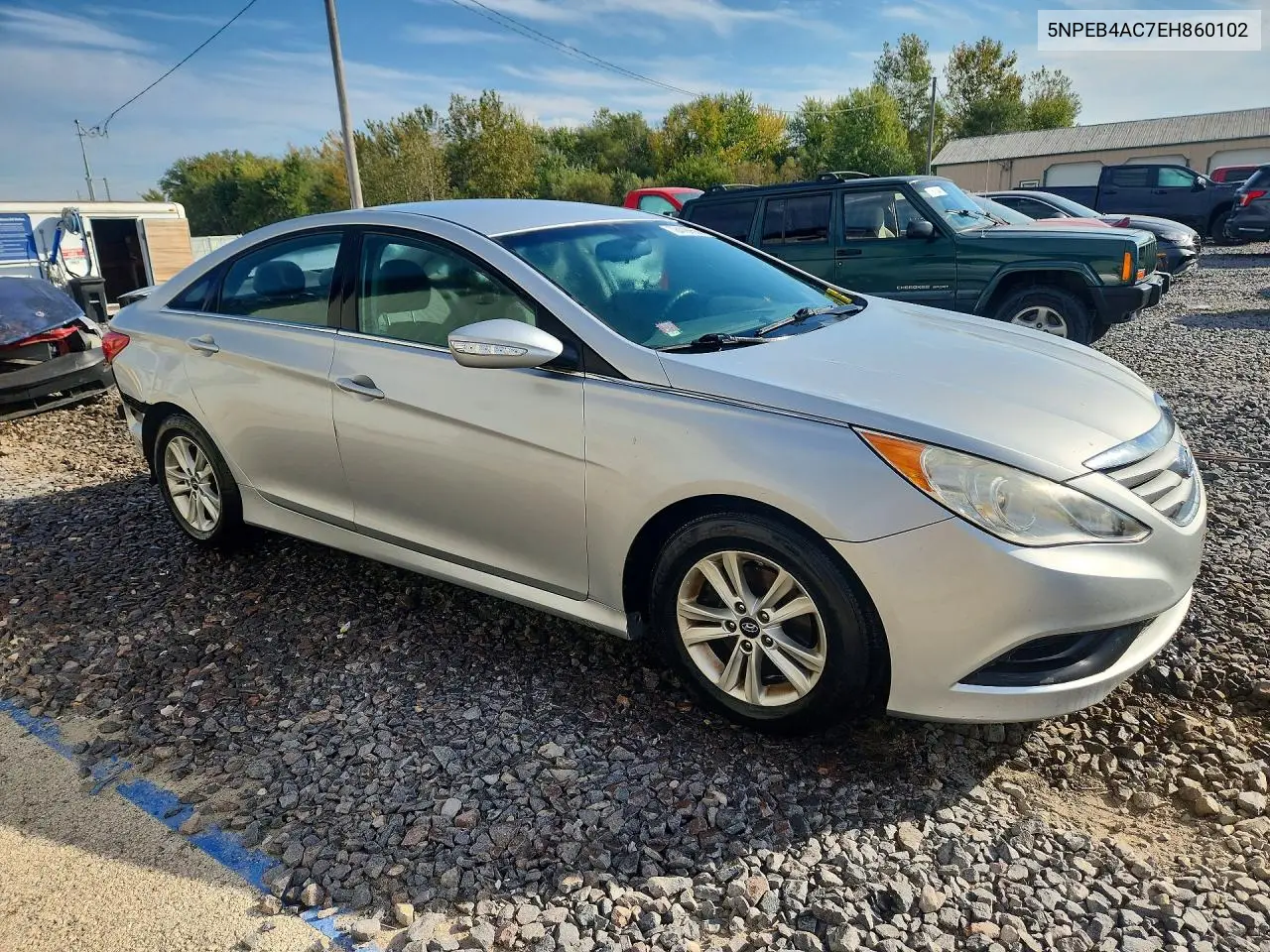 2014 HYUNDAI SONATA VIN 5NPEB4AC7EH860102 — фото 4