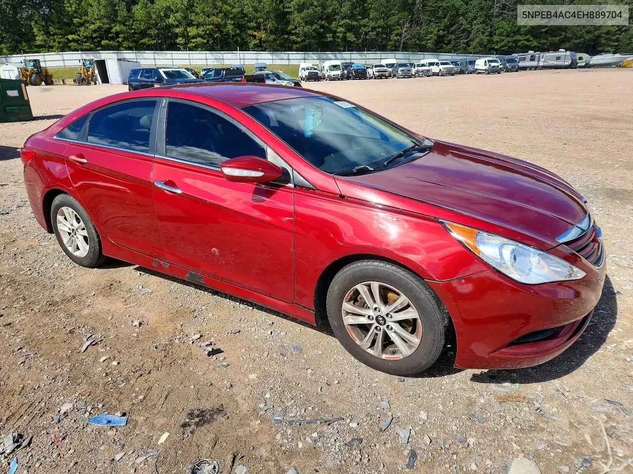 2014 HYUNDAI SONATA VIN 5NPEB4AC4EH889704 — фото 4