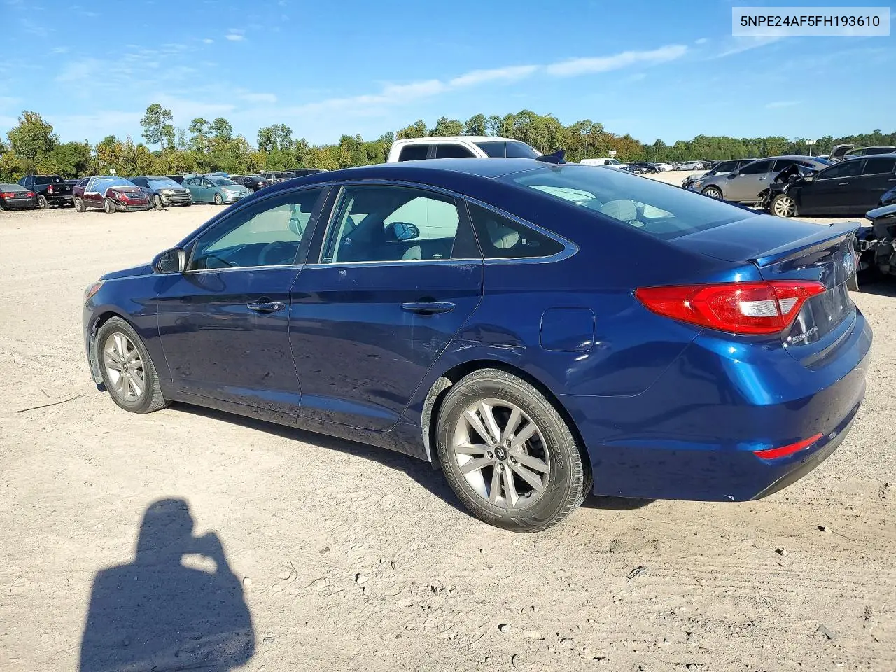 2015 HYUNDAI SONATA VIN 5NPE24AF5FH193610 — фото 2