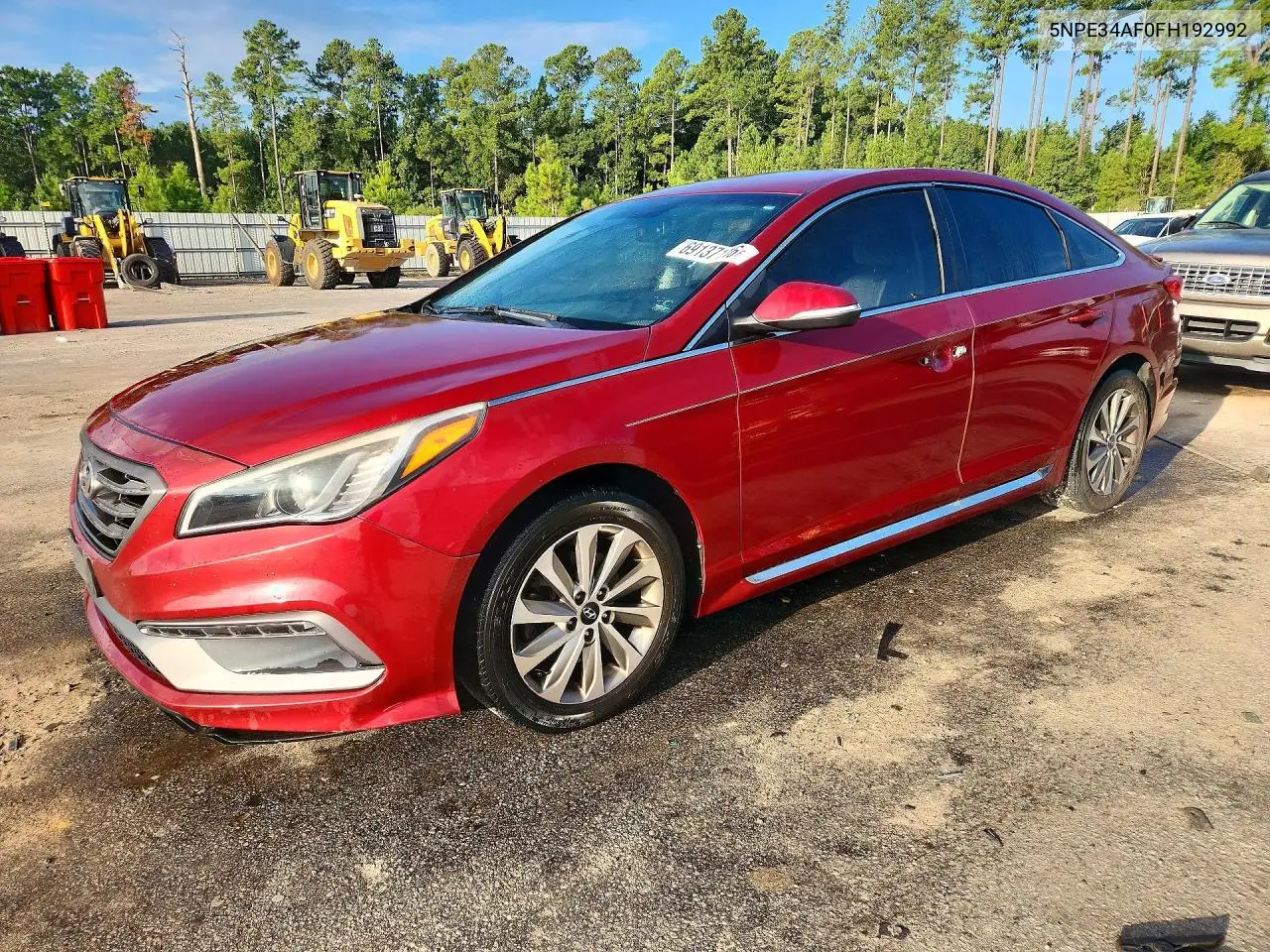 2015 HYUNDAI SONATA VIN 5NPE34AF0FH192992 — фото 2