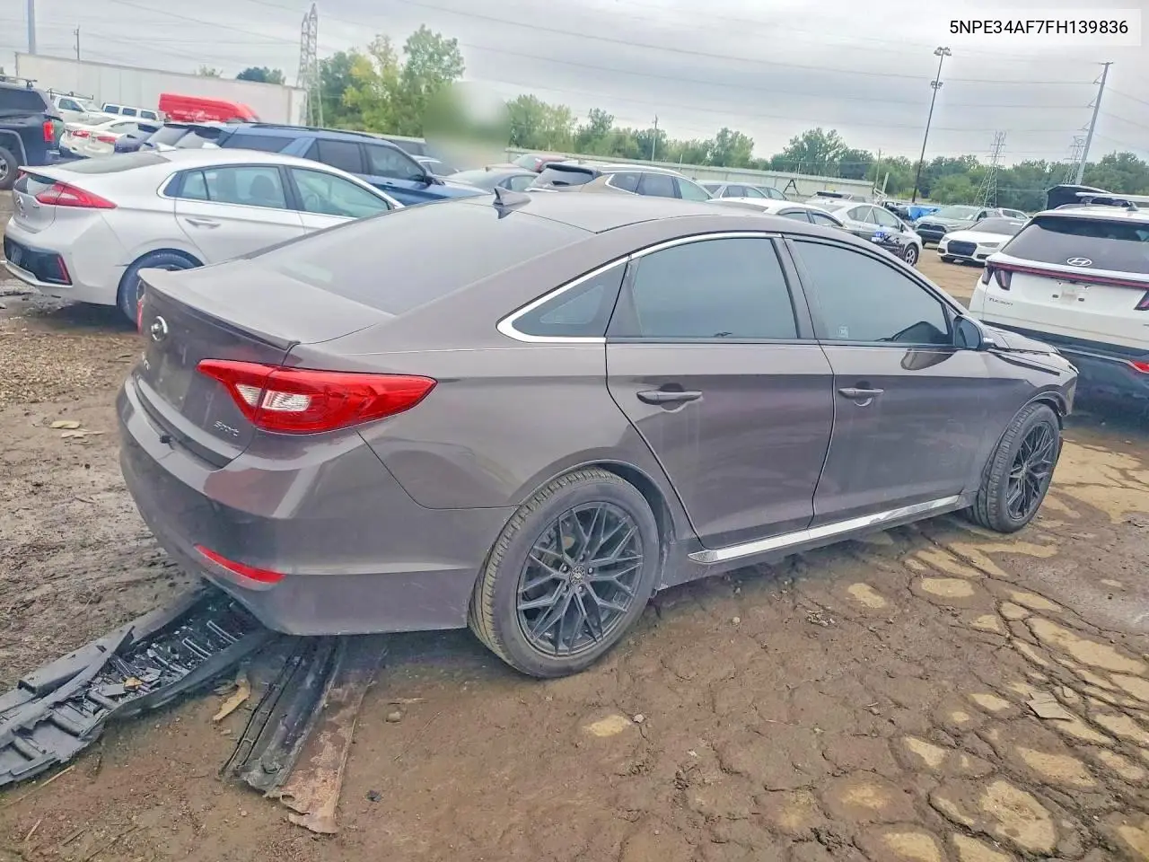 2015 HYUNDAI SONATA VIN 5NPE34AF7FH139836 — фото 3