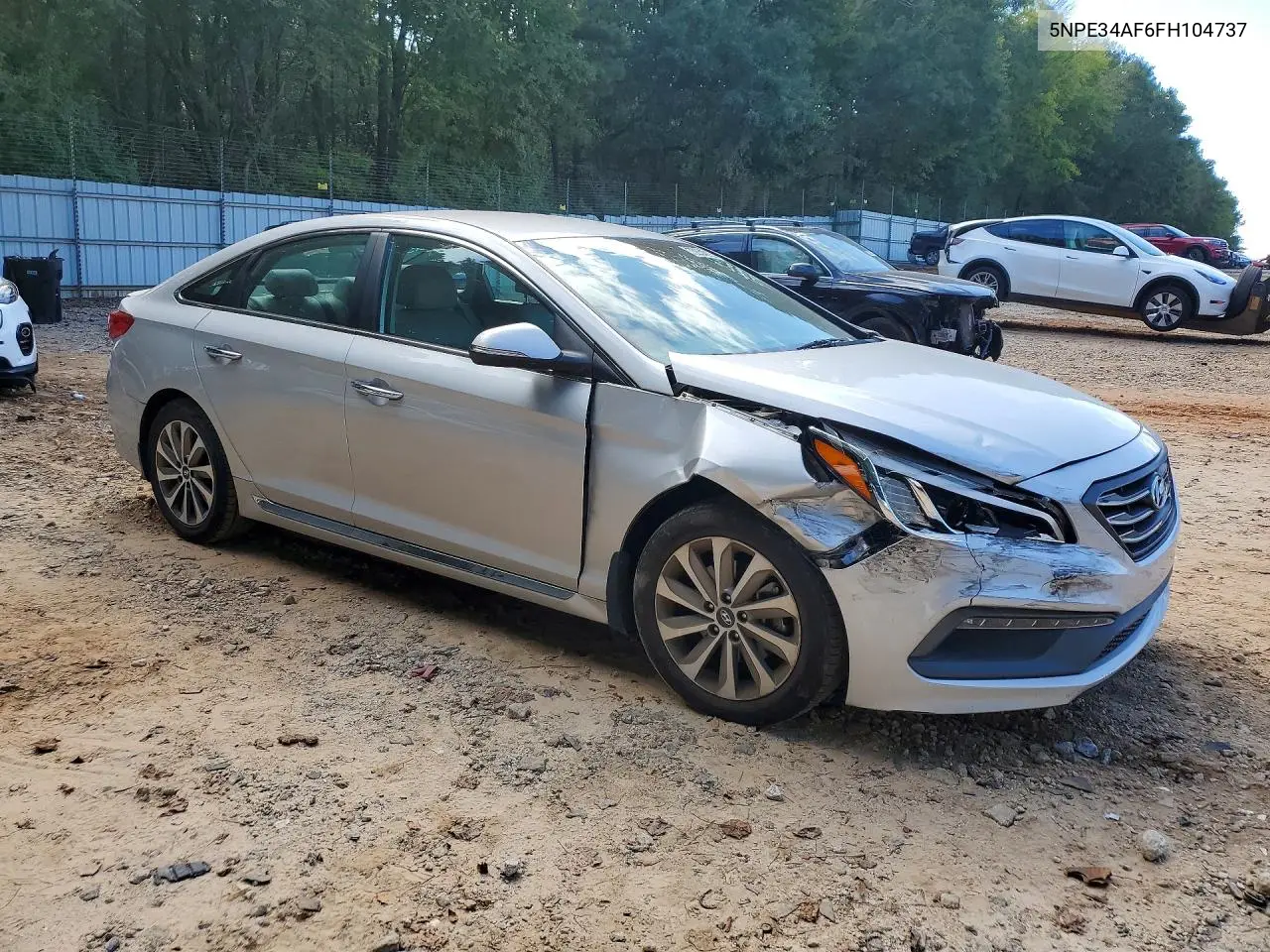 2015 HYUNDAI SONATA VIN 5NPE34AF6FH104737 — фото 4