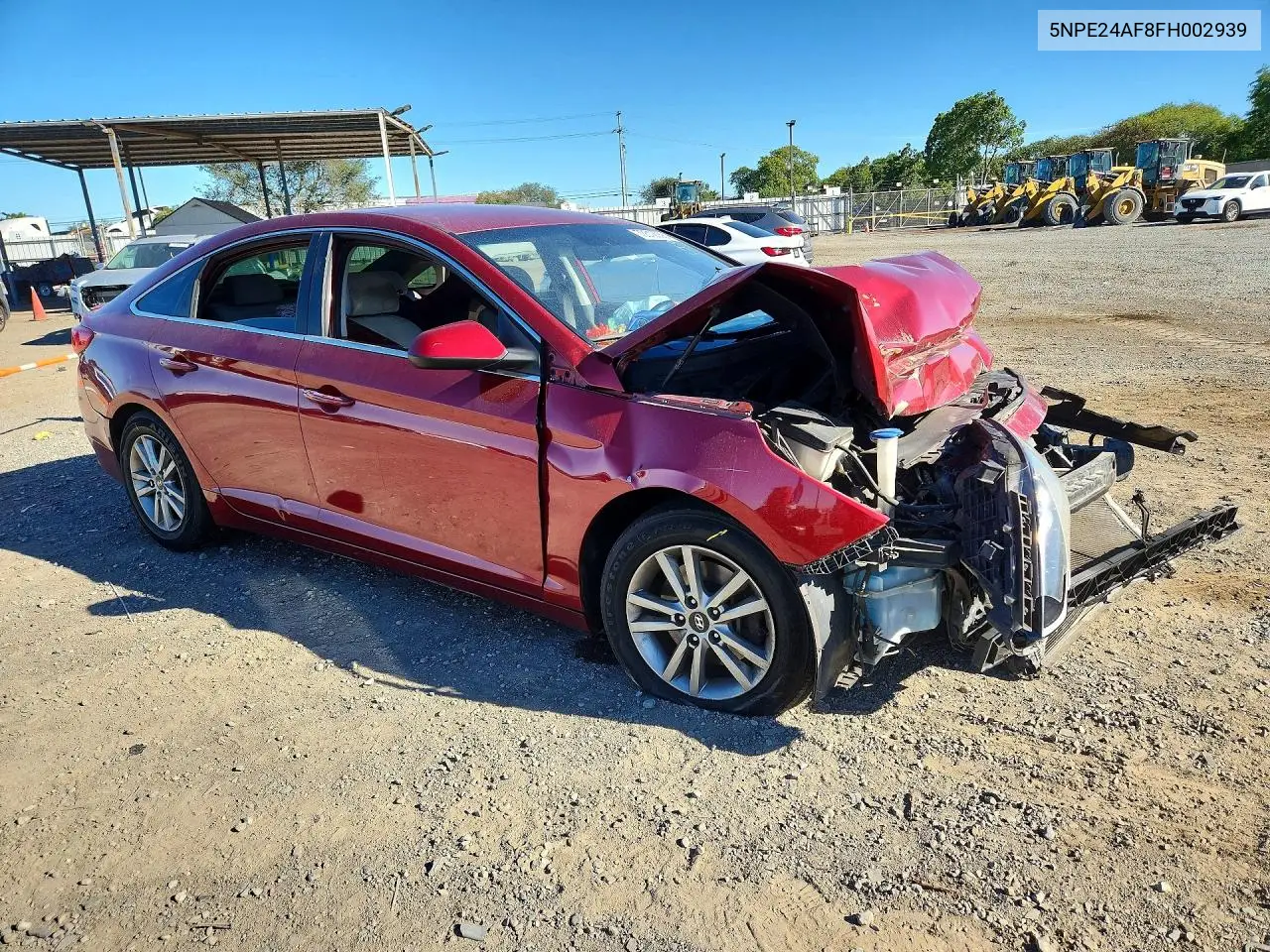 2015 HYUNDAI SONATA VIN 5NPE24AF8FH002939 — фото 4