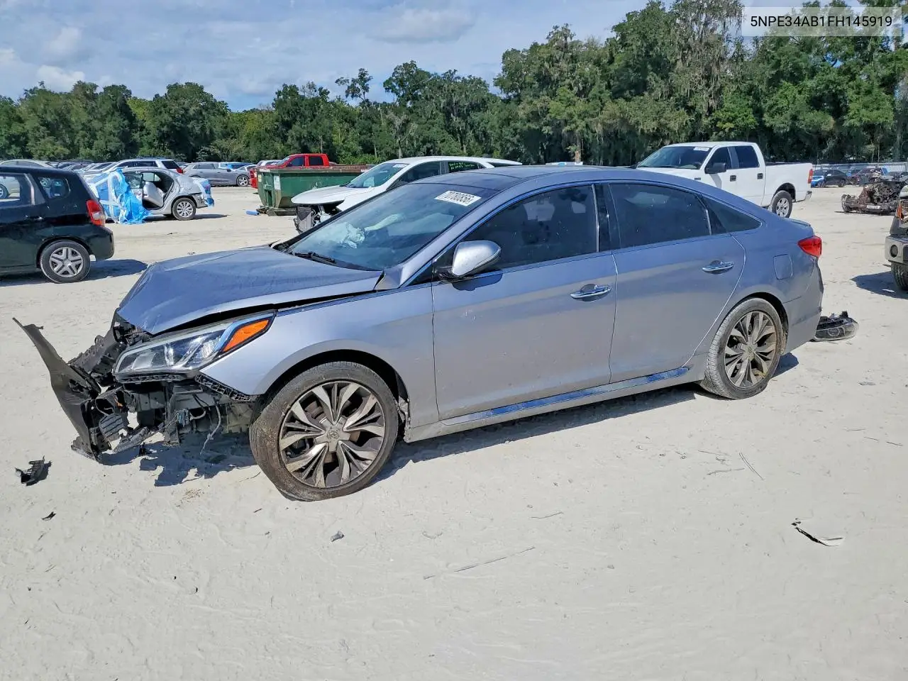 HYUNDAI SONATA 2015, VIN 5NPE34AB1FH145919