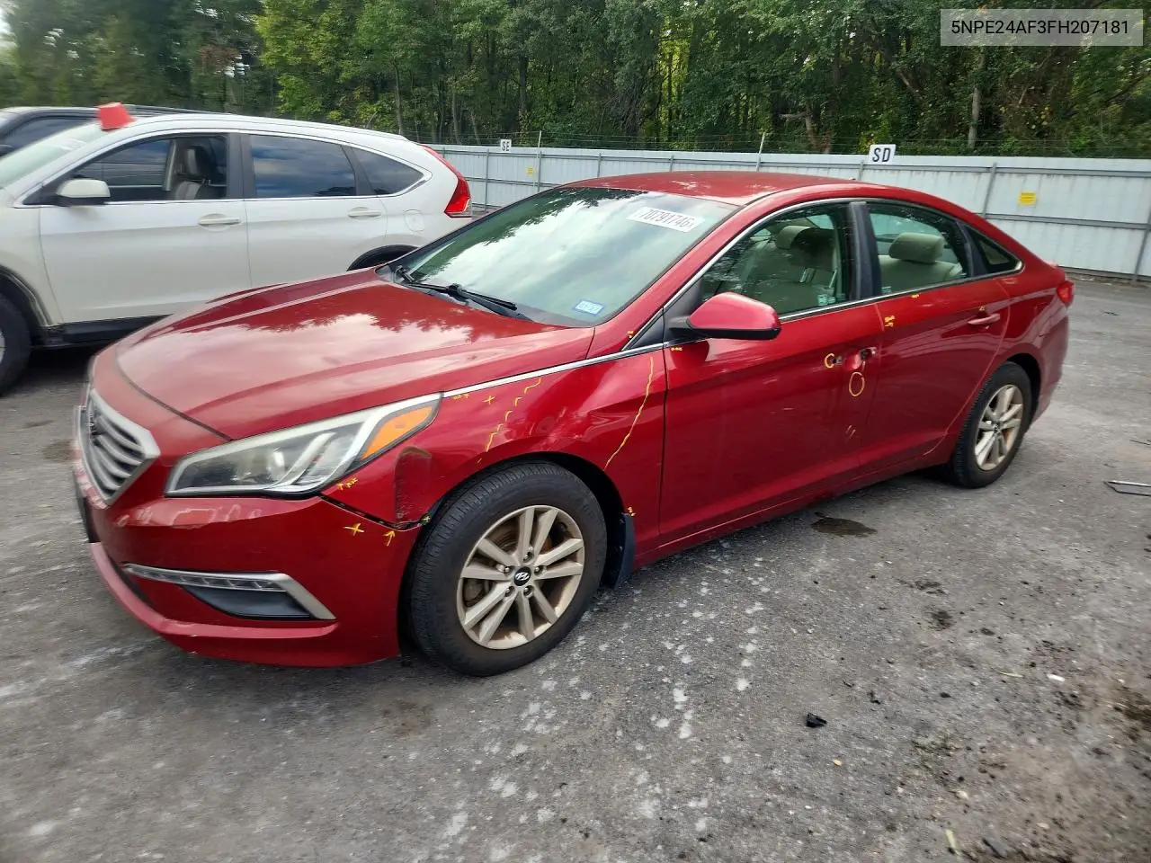 HYUNDAI SONATA 2015, VIN 5NPE24AF3FH207181