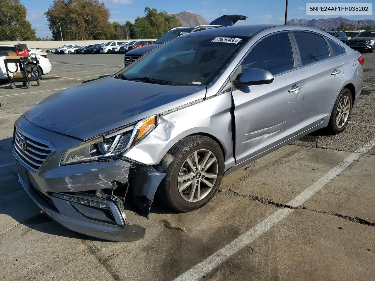 HYUNDAI SONATA 2015, VIN 5NPE24AF1FH035202