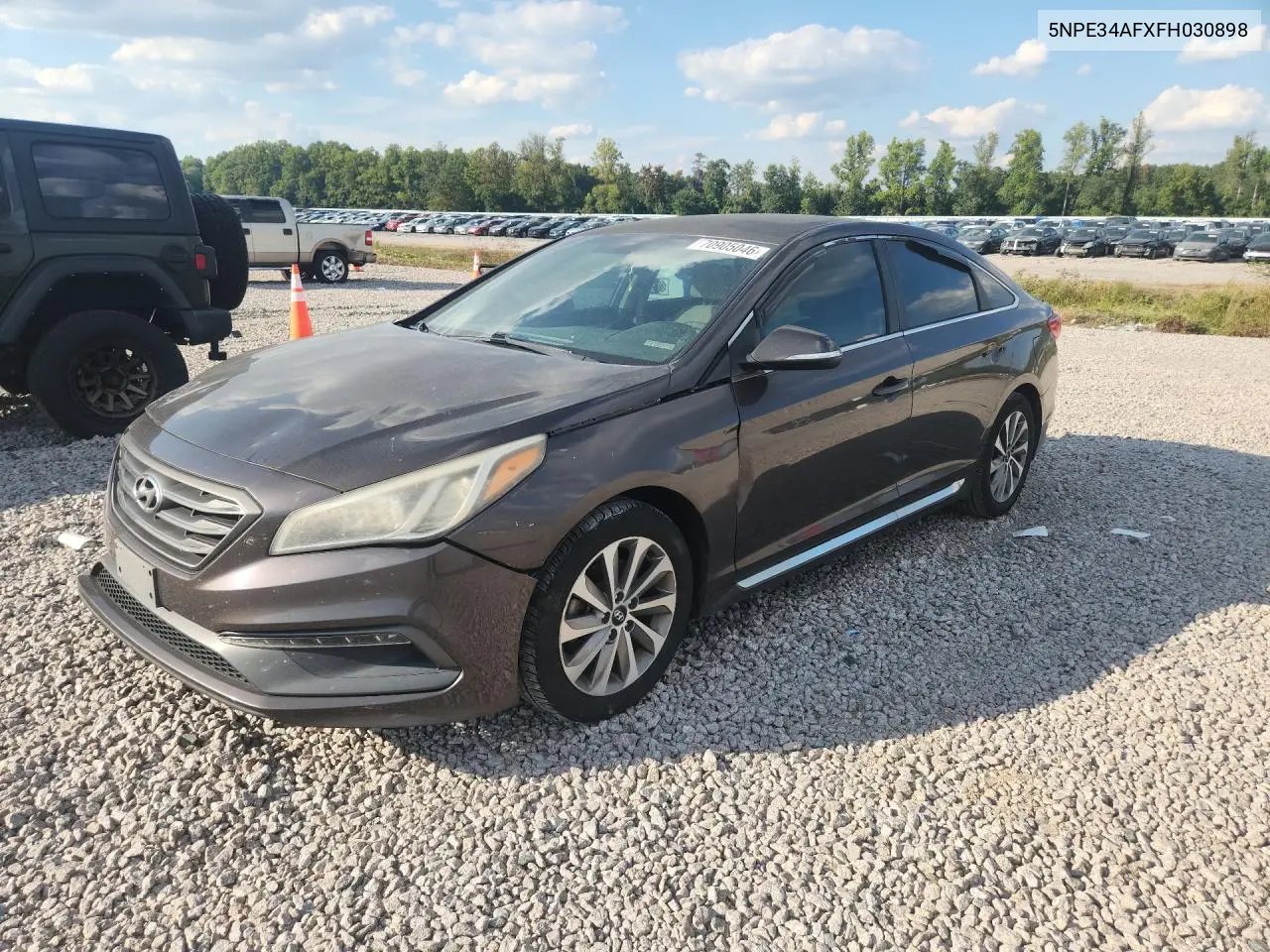 HYUNDAI SONATA 2015, VIN 5NPE34AFXFH030898