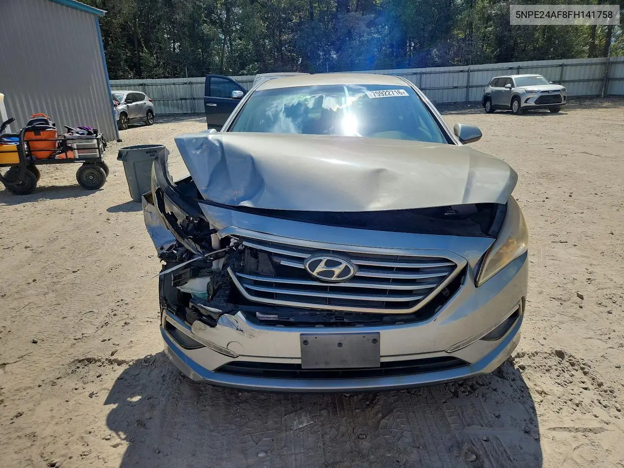 2015 HYUNDAI SONATA VIN 5NPE24AF8FH141758 — фото 5