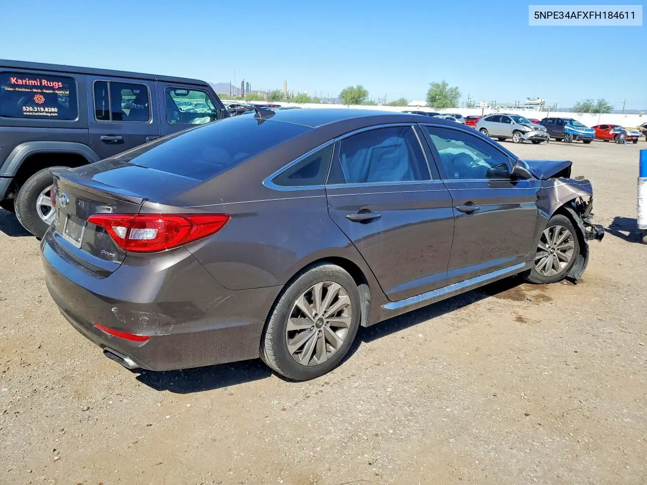 2015 HYUNDAI SONATA VIN 5NPE34AFXFH184611 — фото 3