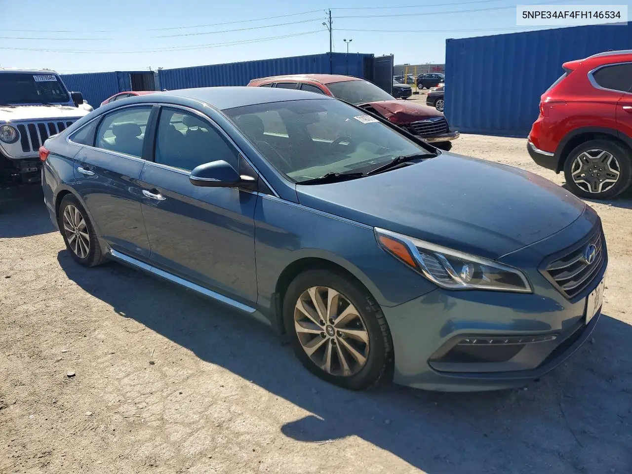 2015 HYUNDAI SONATA VIN 5NPE34AF4FH146534 — фото 4