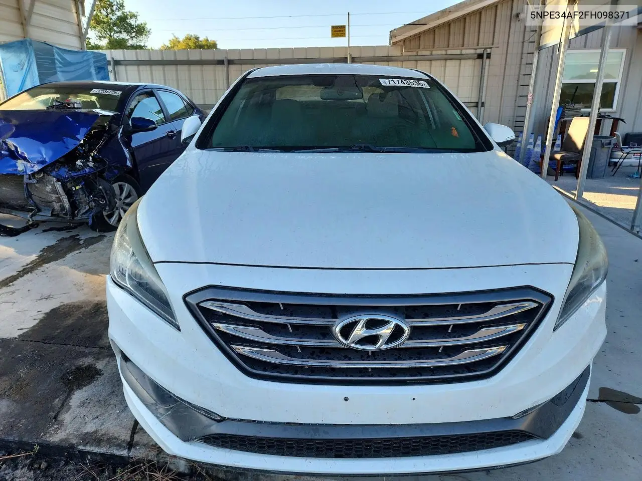 2015 HYUNDAI SONATA VIN 5NPE34AF2FH098371 — фото 5