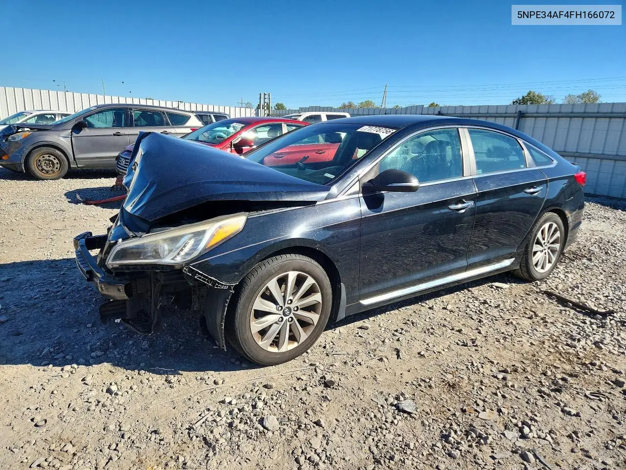 HYUNDAI SONATA 2015, VIN 5NPE34AF4FH166072