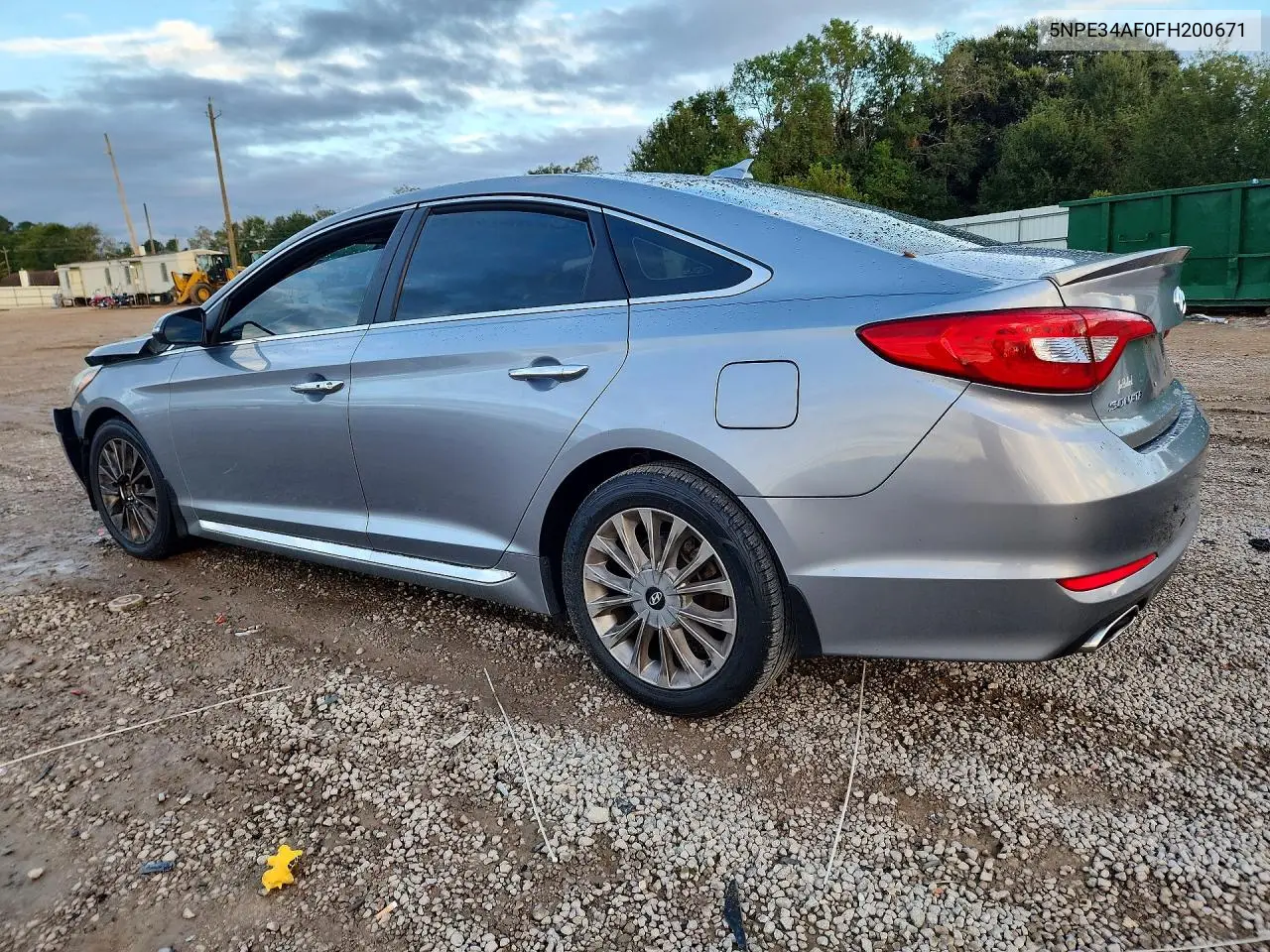2015 HYUNDAI SONATA VIN 5NPE34AF0FH200671 — фото 2