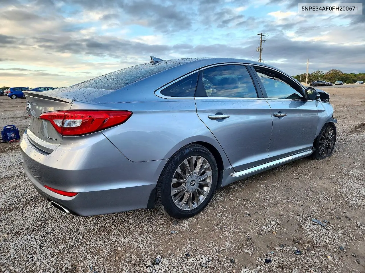 2015 HYUNDAI SONATA VIN 5NPE34AF0FH200671 — фото 3