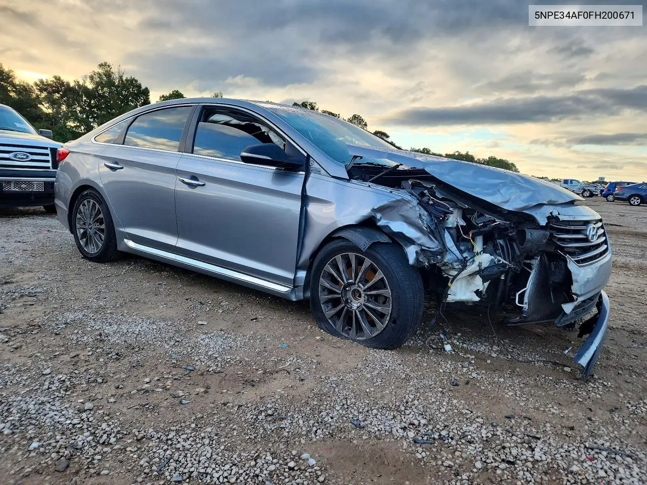 2015 HYUNDAI SONATA VIN 5NPE34AF0FH200671 — фото 4
