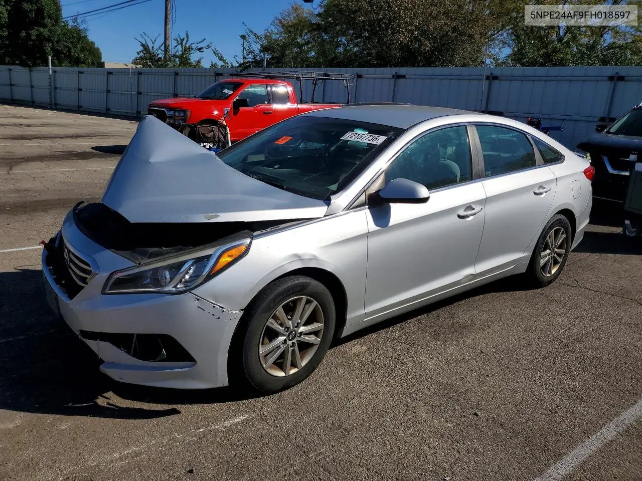 HYUNDAI SONATA 2015, VIN 5NPE24AF9FH018597