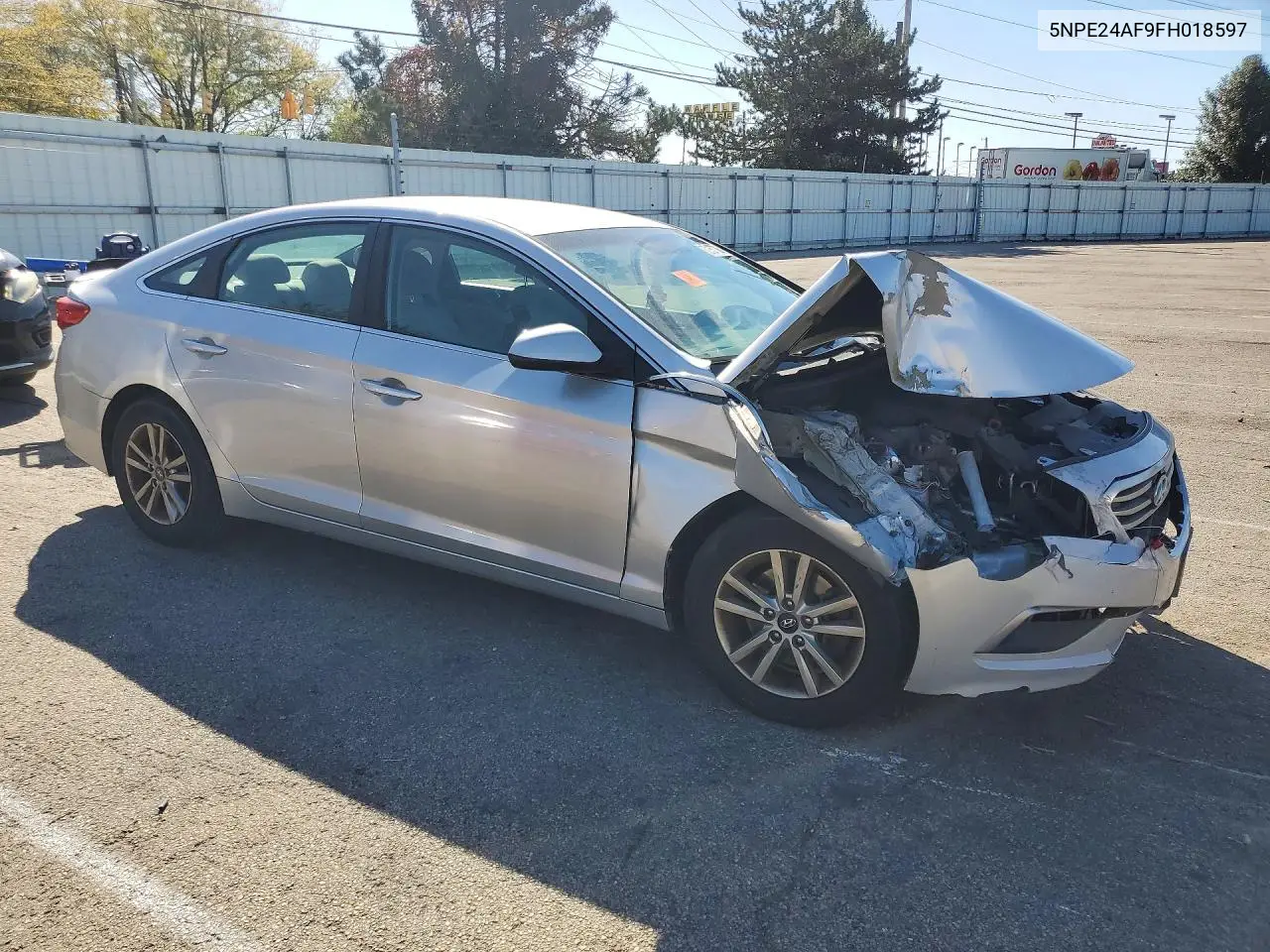 2015 HYUNDAI SONATA VIN 5NPE24AF9FH018597 — фото 4