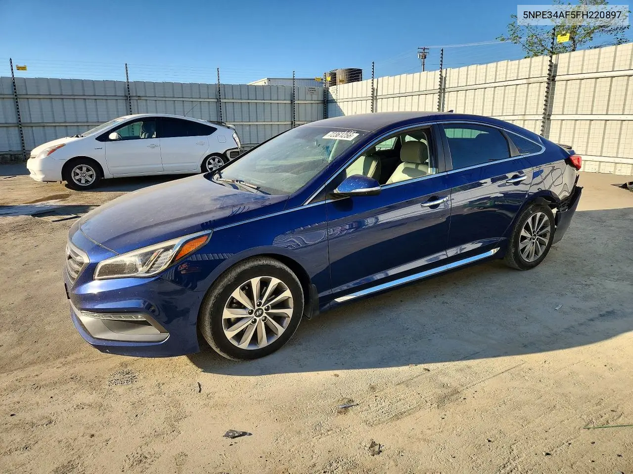 HYUNDAI SONATA 2015, VIN 5NPE34AF5FH220897