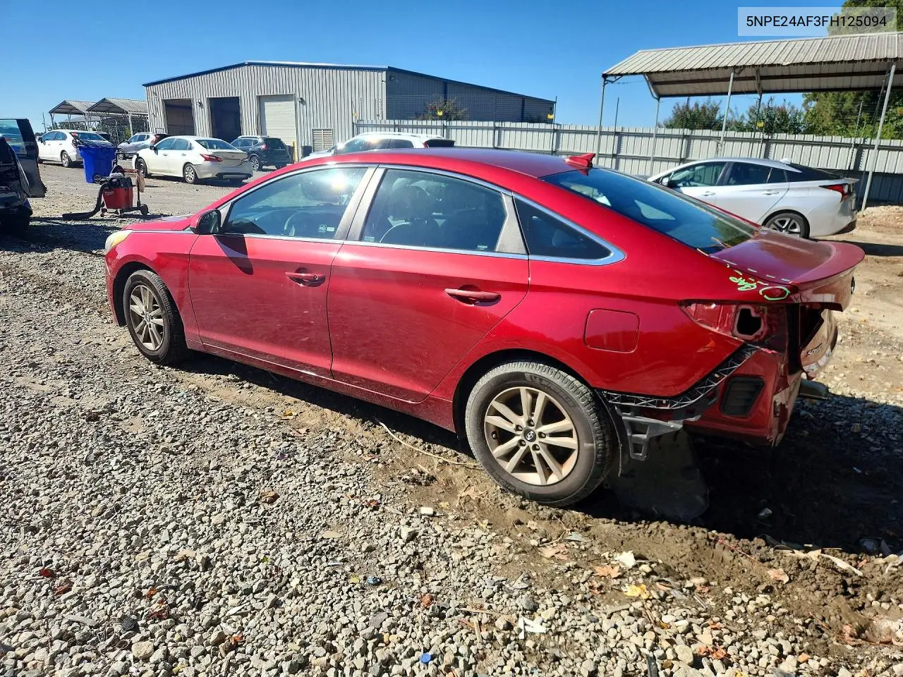 2015 HYUNDAI SONATA VIN 5NPE24AF3FH125094 — фото 2