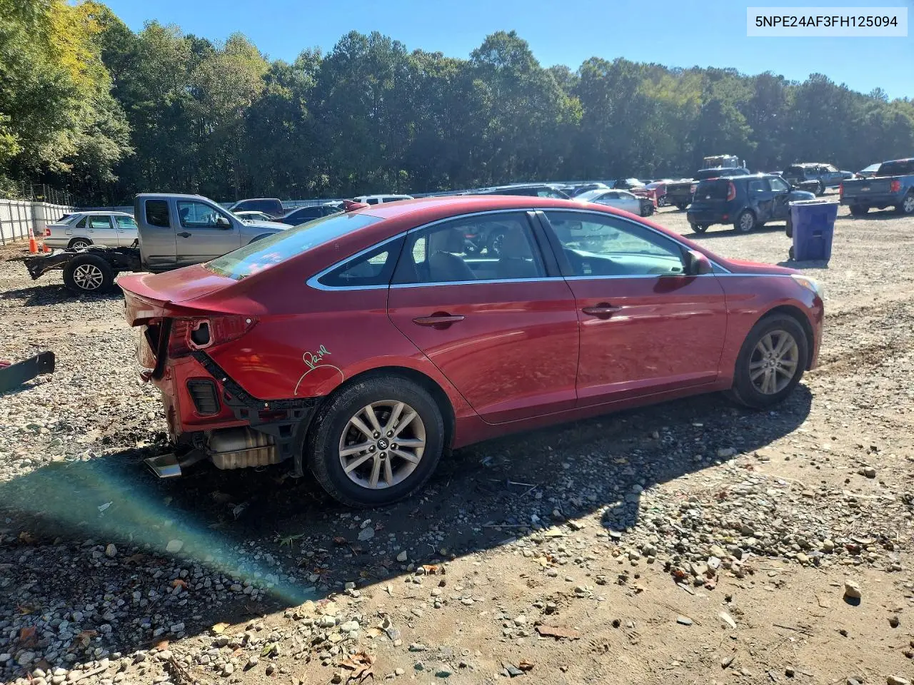 2015 HYUNDAI SONATA VIN 5NPE24AF3FH125094 — фото 3