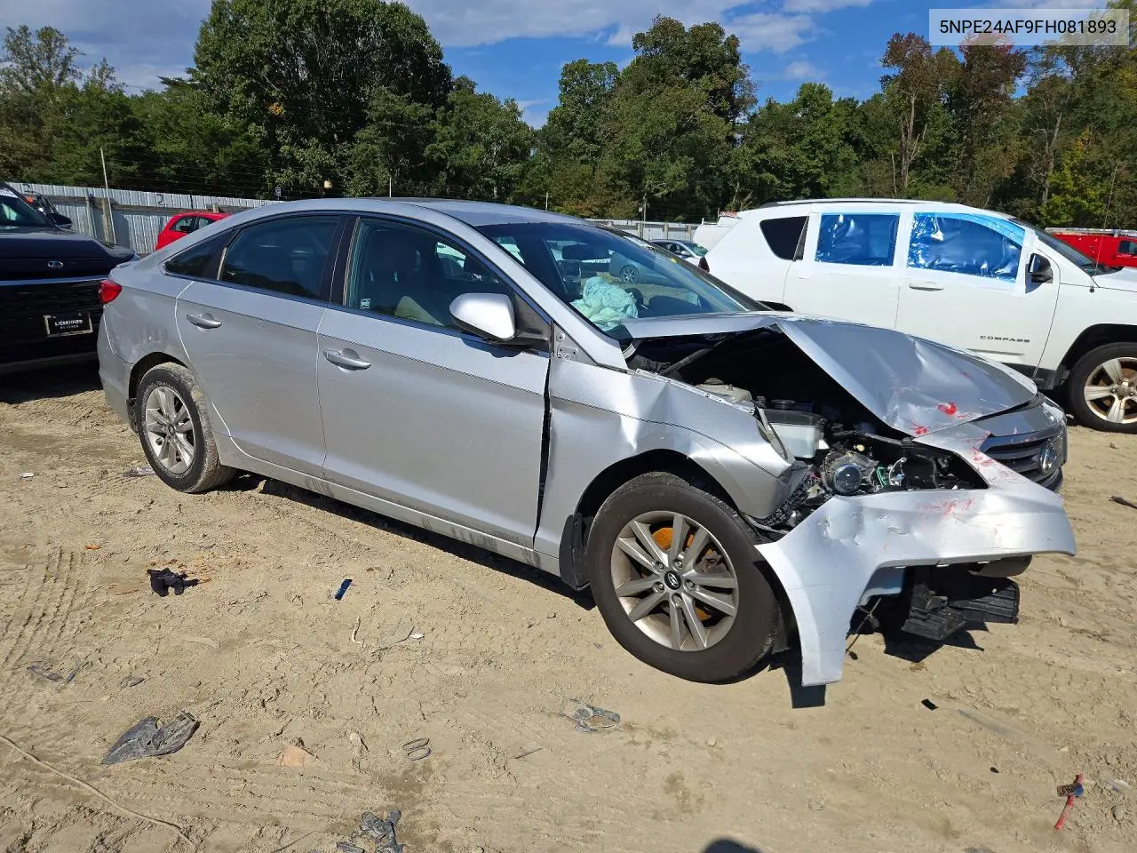 2015 HYUNDAI SONATA VIN 5NPE24AF9FH081893 — фото 4